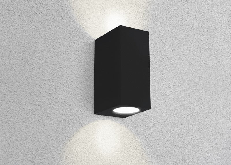 Applique LED AXO quadrata bidirezionale nero GU10