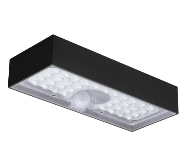 Applique led solar domino nero 6W - 4000K - 800 Lm