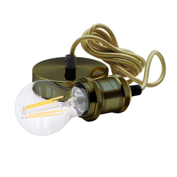 Sospensione Fusion per interni Metallic - E27 - Bronzo