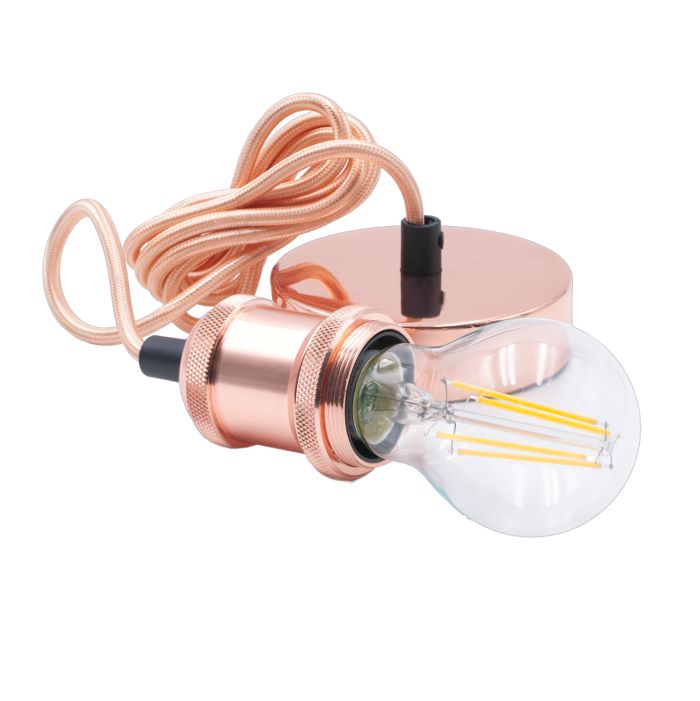 Sospensione Fusion per interni Metallic - E27 - Rame