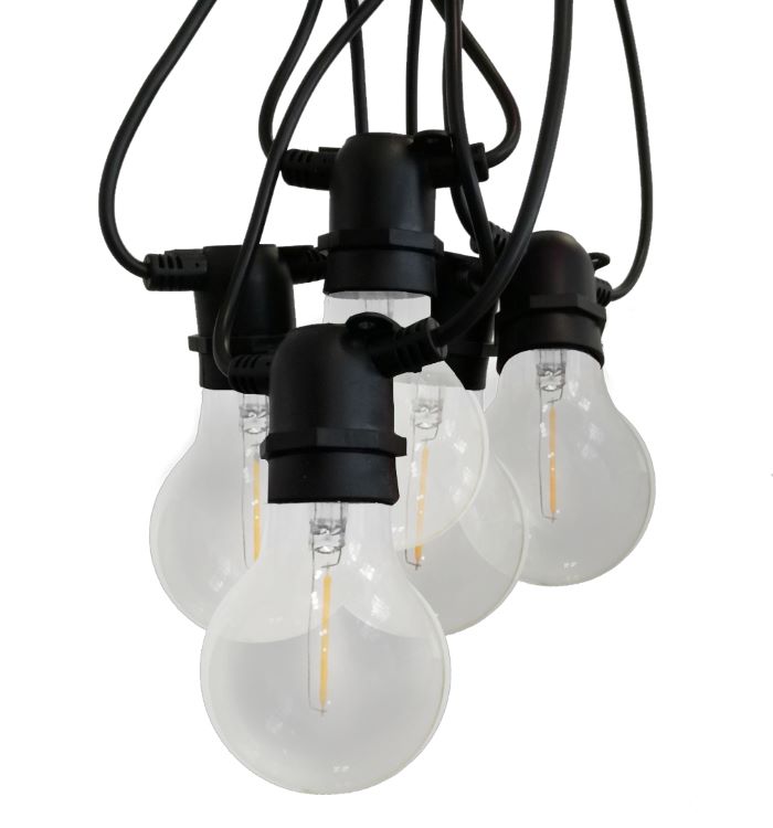 Catena LED Fiesta deco trasparente 10X6 W E27 2200K 500Lm