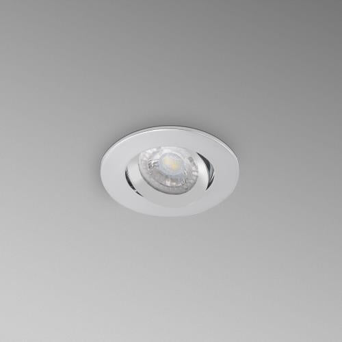 KLAK supporto incasso tondo orientabile 30° per spot Ø 50mm silver