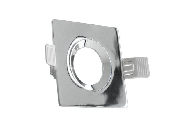 "KLAK Supporto incasso QUADRO  orientabile 30° per spot diam. 50mm. - CROMO -