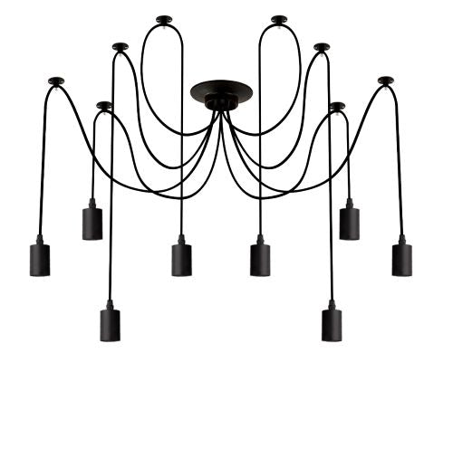 Sospensione per interni color nero