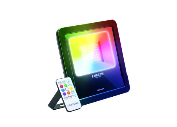 Proiettore led rainbow nero - 50W - RGB - IP65