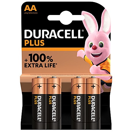 Pila Duracell stilo AA plus 100 MN1500 - bl 4 pz