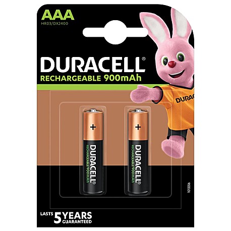 Pila Duracell ricaricabile AAA 850 mAh Blister 2Pz.