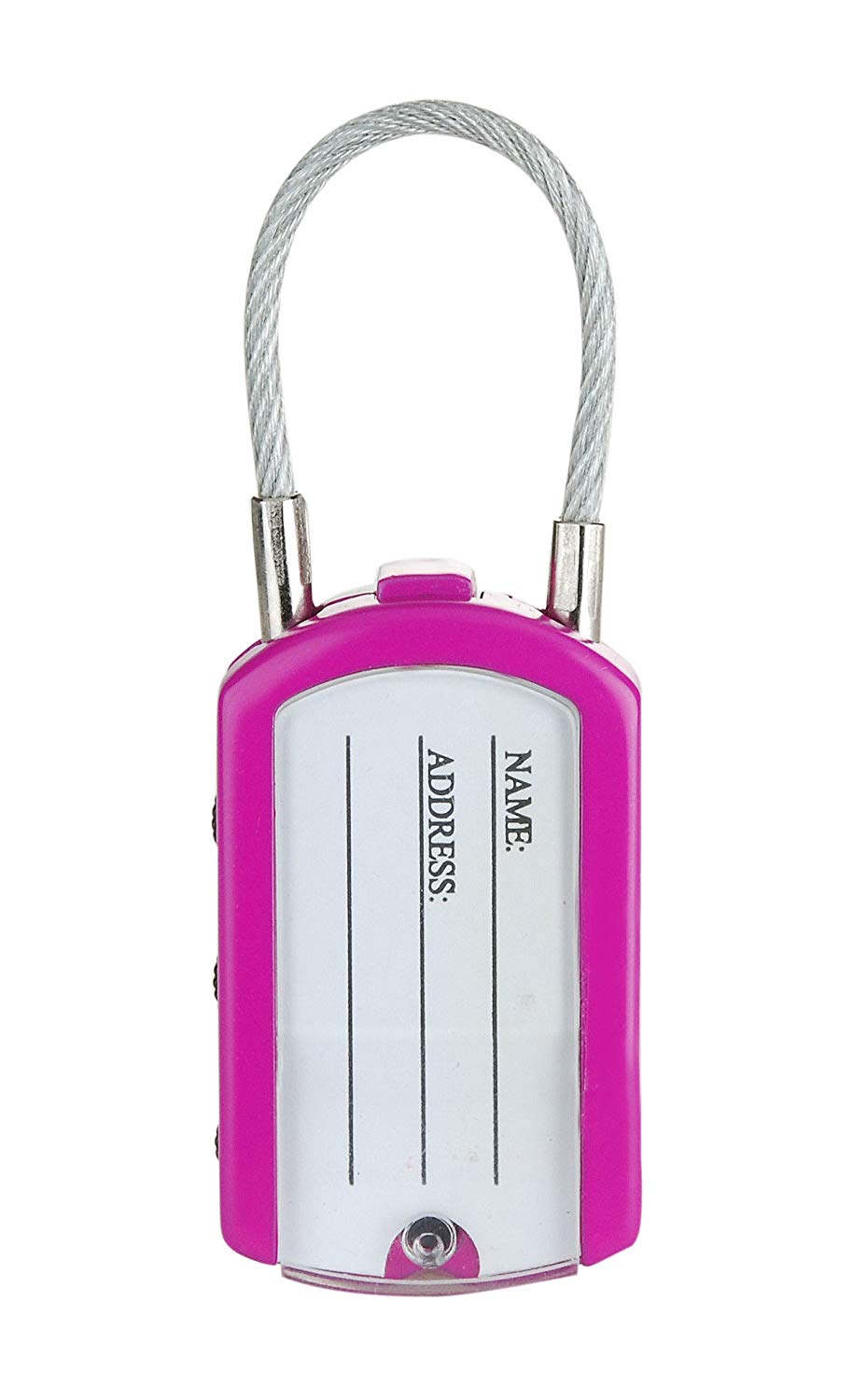 2 lucchetti porta indirizzo - rosa