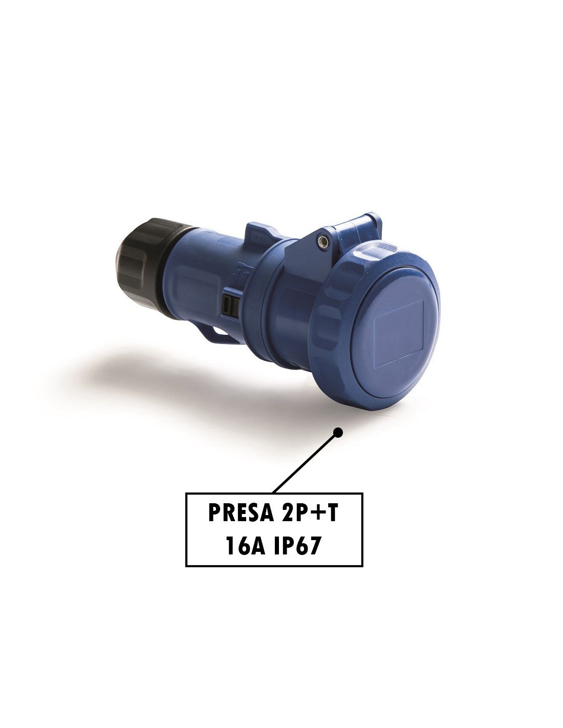 Presa mobile 16A monofase 2P+T IP67 220V 3 poli