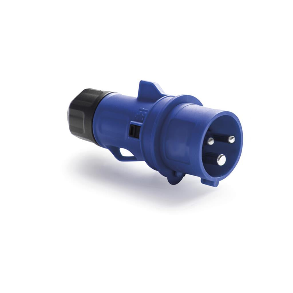 Spina mobile industriale CEE a sgancio rapido, monofase dritta IP54 3 Poli (2P+T) 16A 200-250V 50/60 Hz