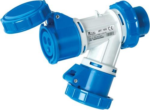 Moltiplicatore mobile a 2 uscite 16A 2P+T IP67