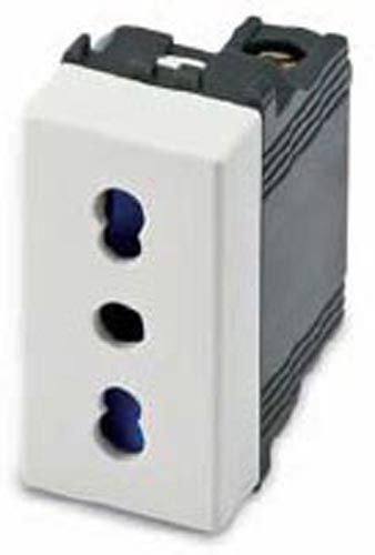 Presa serie Aspen bivalente bianca 10/16A 2P+T