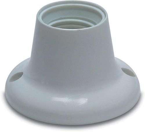 Portalampada E27 diritto in plastica