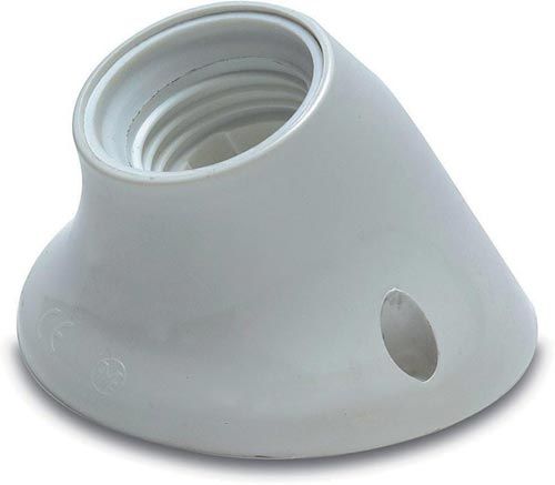 Portalampada E27 curvo in plastica