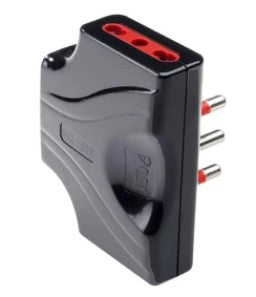 Tripla extra piatta 16A 250V nera