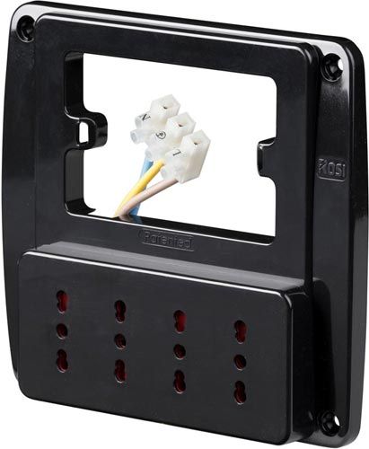 Multismart Emilia 4 prese 16A 250V Nero