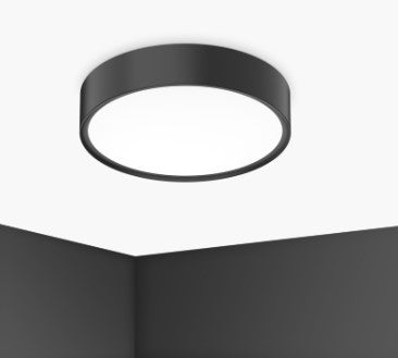 Plafoniera BLANCA LUXE tonda LED nera 24W - 3000K-4000k-6500k - IP20 - 2700Lm - IP2