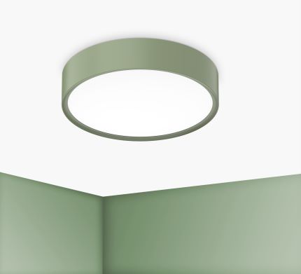 Plafoniera BLANCA LUXE tonda LED verde 24W - 3000K-4000k-6500k - IP20 - 2700Lm - IP2