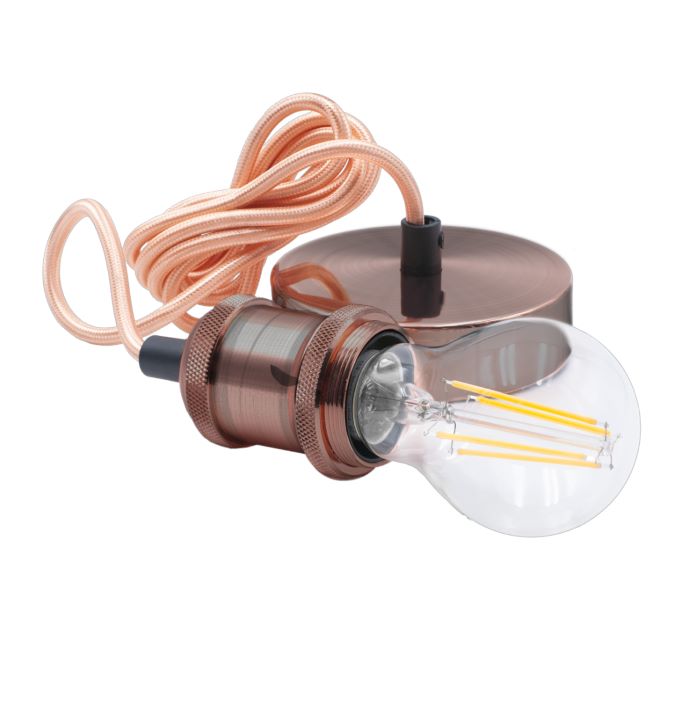 Sospensione Fusion per interni Metallic - E27 - Rame anticato