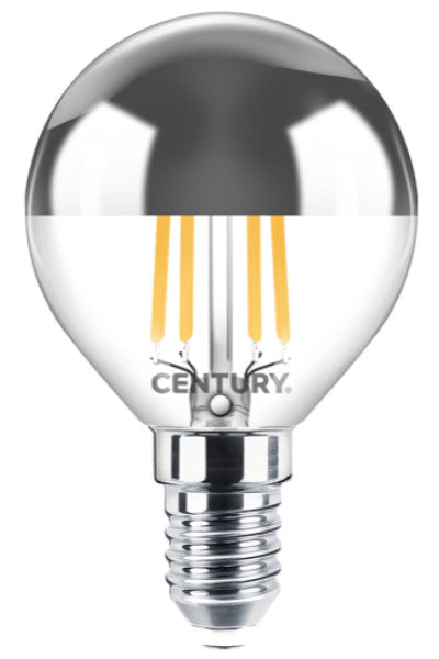 Incanto sfera LED chiara silver dome dimmerabile  6 W - E14 - 2700 K - 680 Lm