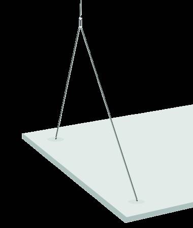 KIT per sospensione Pannello P-QUADRO - 4 cavi