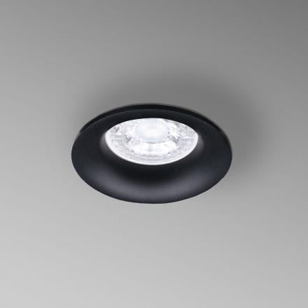 Supporto incasso GU10 KLAK round fixed nero IP 20
