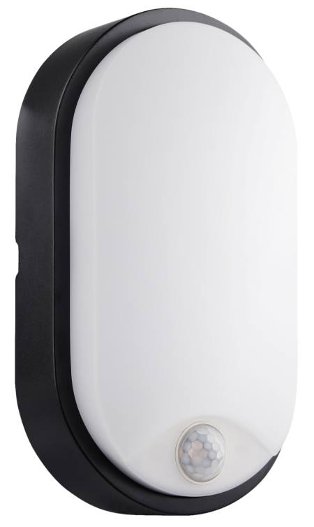 Plafoniera led oasi ovale nera con sensore 14W - 3000-6000K - 1550 Lm