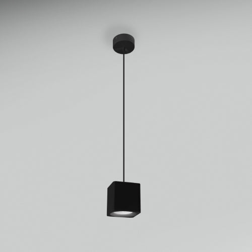 Lampada soffitto led QUBE pendente nero 5W - 3000K 450 Lm
