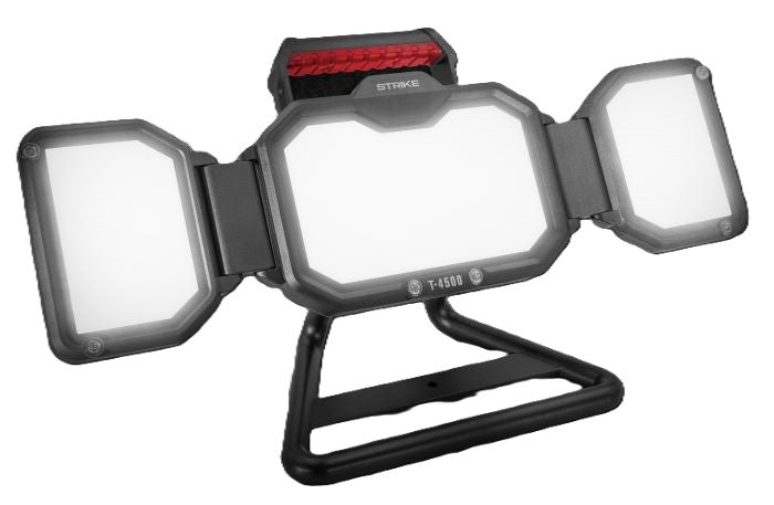 Proiettore portatile led STRIKE trifacciale a batteria ricaricabile STARTER - 50W - 4000 K - 4500 Lm - Dimmerabile - IP65