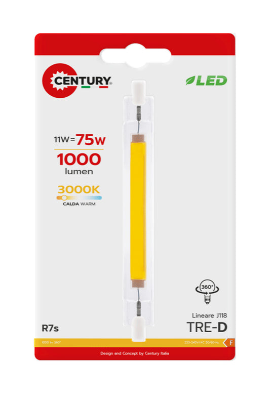 Lamp. LED TRE-D COB   11W - R7S - 3000K - 1000 Lm