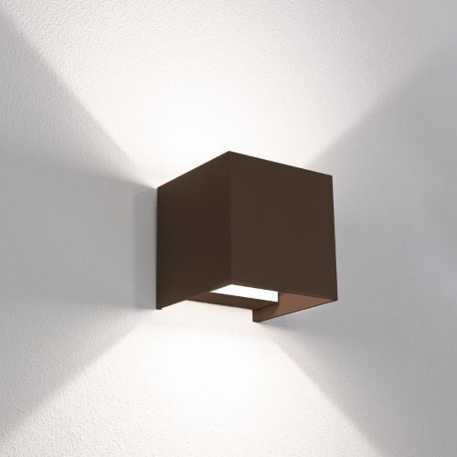 Applique led updown quadrato corten 20W - 2700 K - 1800 Lm