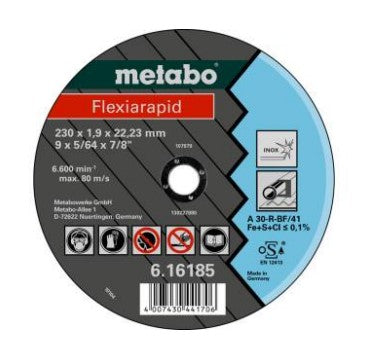 Dischi Flexiarapid metabo 115x1,6x22,23 inox TF 41 - 616181000