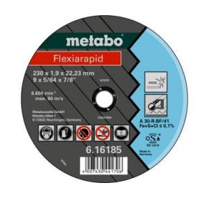 Dischi Flexiarapid metabo 230x1,9x22,23 inox TF 41 - 616185000