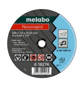 Dischi Novorapid metabo 115x1,0x22,23 inox TF 41 - 616270000