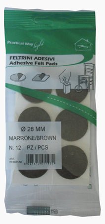 Feltrini marrone Ø30 mm conf.da 12 Pz