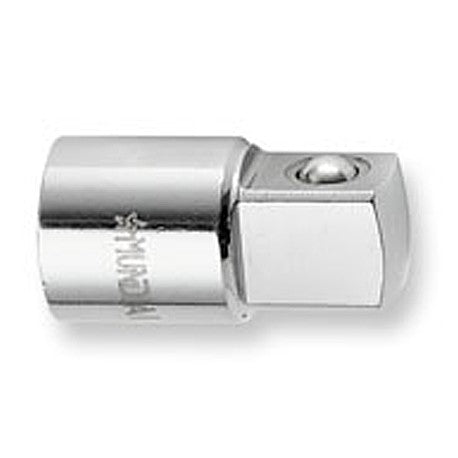 Raccordo riduttore MUNDIAL in acciaio al cromo vanadio e finitura cromata  Art. 1525Femmina 1/2" Maschio 3/8"