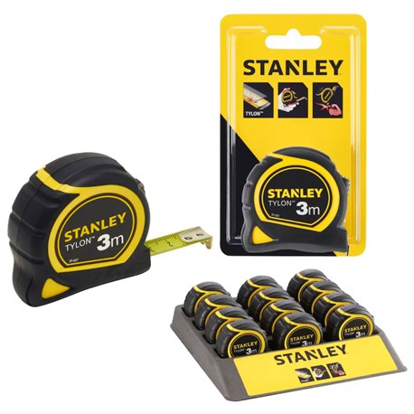 Flessometro Stanley tylon 12 mm - lunghezza 3 m