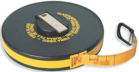 Corda metrica 20 Mt in ABS nero/giallo