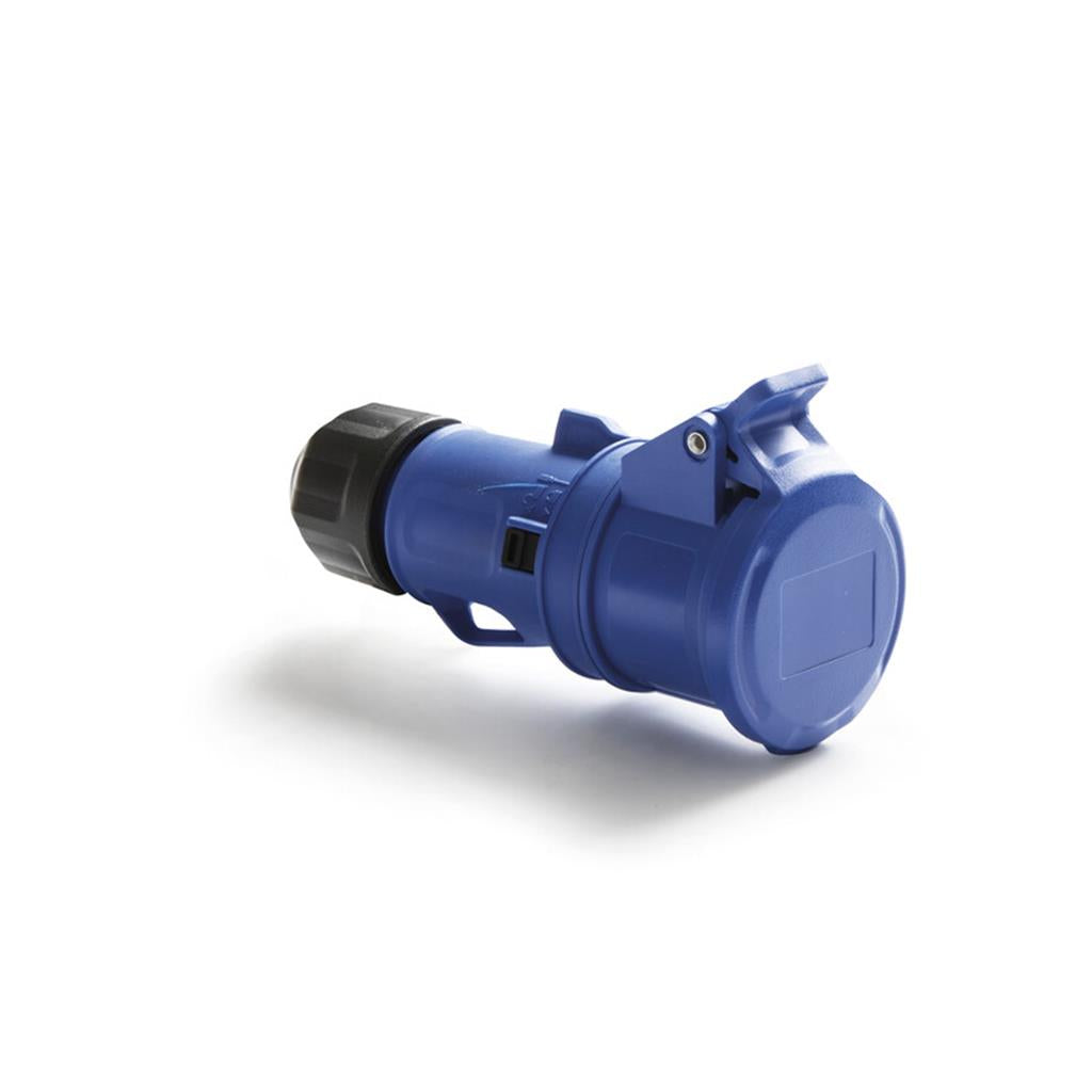 Presa mobile industriale CEE a sgancio rapido, monofase dritta IP54 3 Poli (2P+T) 16A 200-250V 50/60 Hz