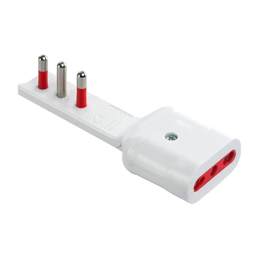 Adatt extra flat 90° 16A 250V Sp 2P+T 16A PR 2P+T 16A bianco