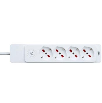 Multipresa bianca schuko bivalente 4 porte 10/16A